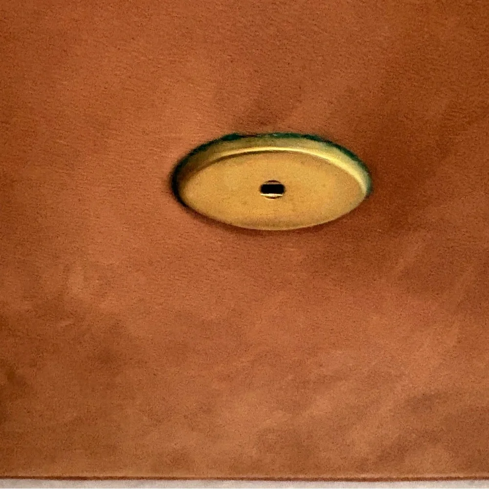 Vintage MCM Andrew Geller Camel Suede Top Handle Tote - Picture 11 of 15